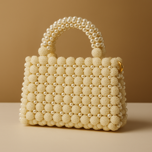Luxury Handmade Pearl Beaded Handbag for Women – Elegant Party, Wedding & Festive Purse